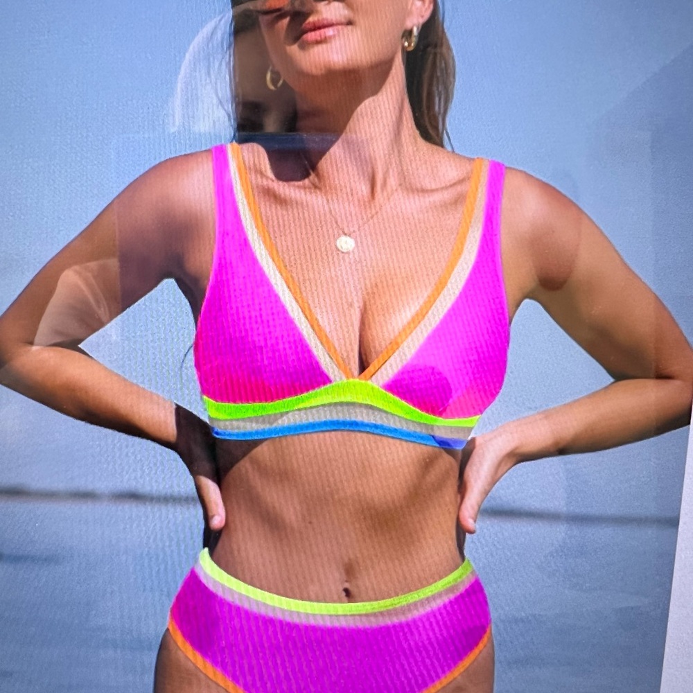 3 color contrast Bikini set